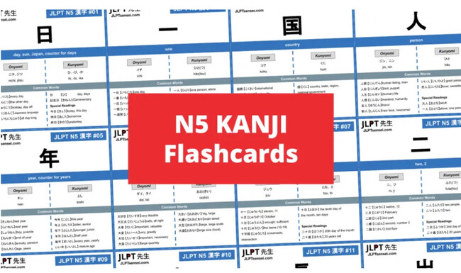 Flashcard Kanji N5 PDF
