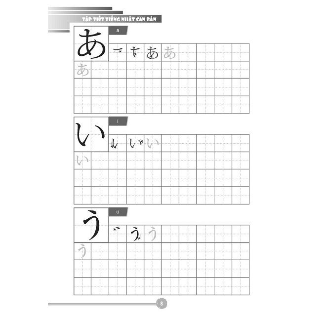 Download vở tập tô bảng chữ cái Tiếng Nhật PDF (đầy đủ)