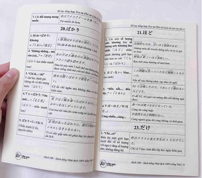 Nội dung sách học trợ từ trong tiếng Nhật